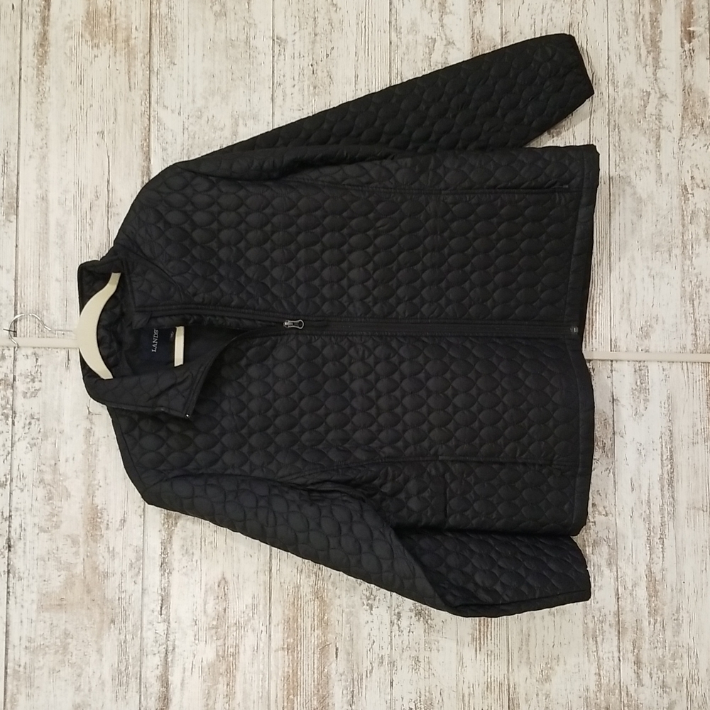 Navy Quilted Jacket - image 1